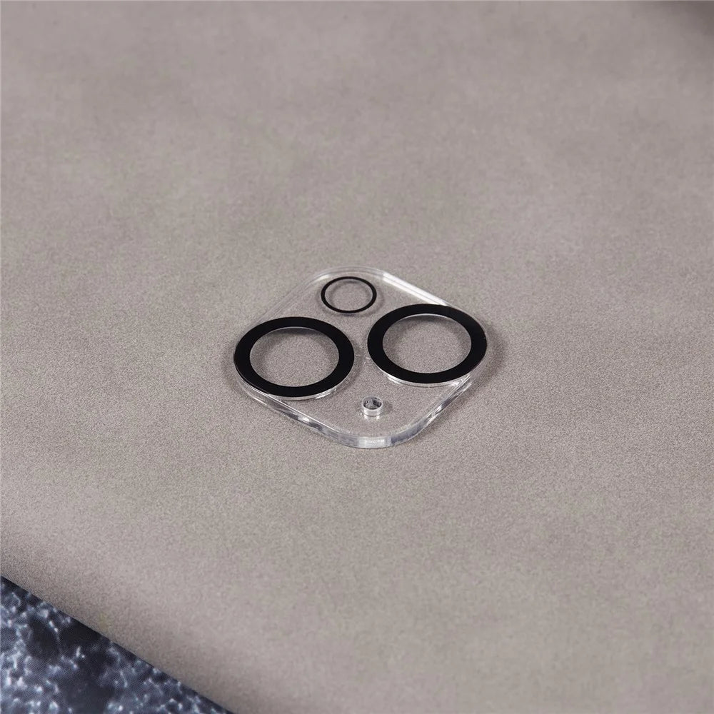 2Pcs for iPhone 15 / 15 Plus Camera Lens Protector Silk Printing 3D Arc Edge HD Tempered Glass Lens Film with Black Circle - 3
