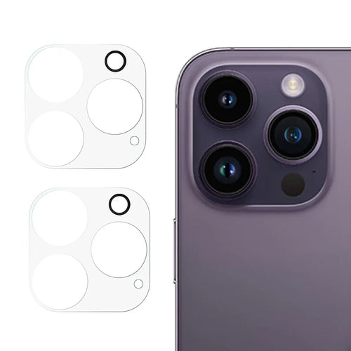 2Pcs For iPhone 15 Pro Max / 15 Pro Camera Lens Protector HD Tempered Glass 3D Arc Edge Lens Film - 1