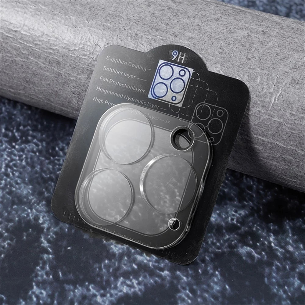 2Pcs For iPhone 15 Pro Max / 15 Pro Camera Lens Protector HD Tempered Glass 3D Arc Edge Lens Film - 6