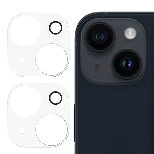 2Pcs For iPhone 15 Plus / 15 Super Transparent Tempered Glass Camera Lens Protector 3D Arc Edge Lens Film - 1