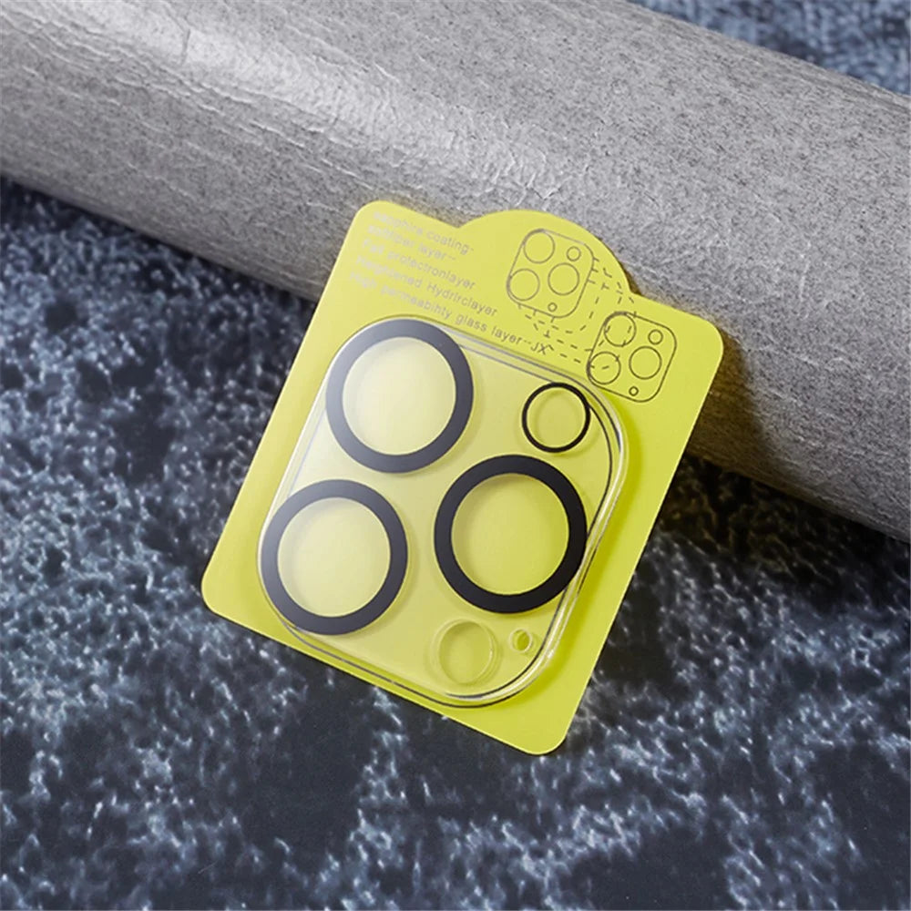 For iPhone 15 Pro Max Camera Lens Protector High Definition Tempered Glass Phone Lens Film - Black - 6