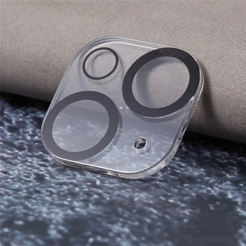 Tempered Glass Camera Lens Protector for iPhone 15 / 15 Plus Anti-scratch HD Clear Phone Lens Film - Black - 4