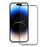 AMORUS Screen Protector for iPhone 15 Pro Max , Clear Silk Printing Full Glue Tempered Glass Film - Black - 1