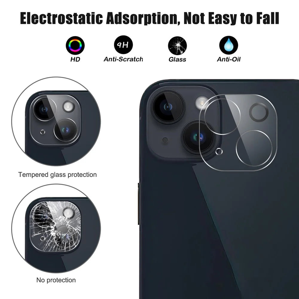 Tempered Glass Camera Lens Protector for iPhone 15 / 15 Plus Anti-explosion Ultra Clear Phone Lens Film - 2