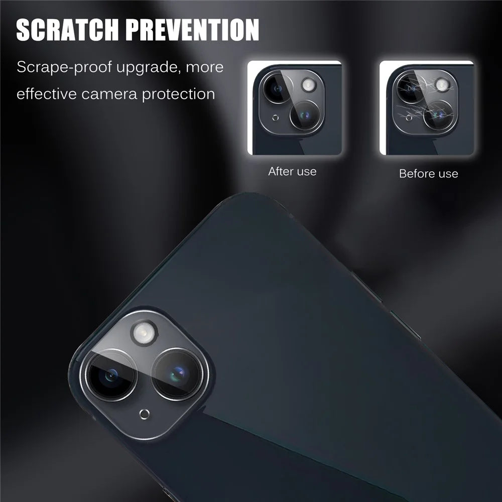 Phone Camera Lens Protector for iPhone 15 / 15 Plus 9H Hardness Tempered Glass Rear Lens Film - 4