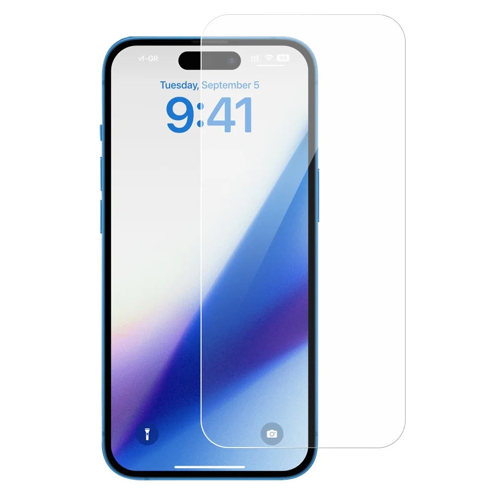 AMORUS For iPhone 15 Plus Phone Screen Protector High Aluminum-silicon Glass 2.5D Arc Edge HD Clear Film - 1
