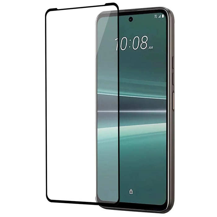 For HTC U23 Pro 5G Phone Full Screen Protector Silk Printing Tempered Glass Full Glue HD Clear Film - 1