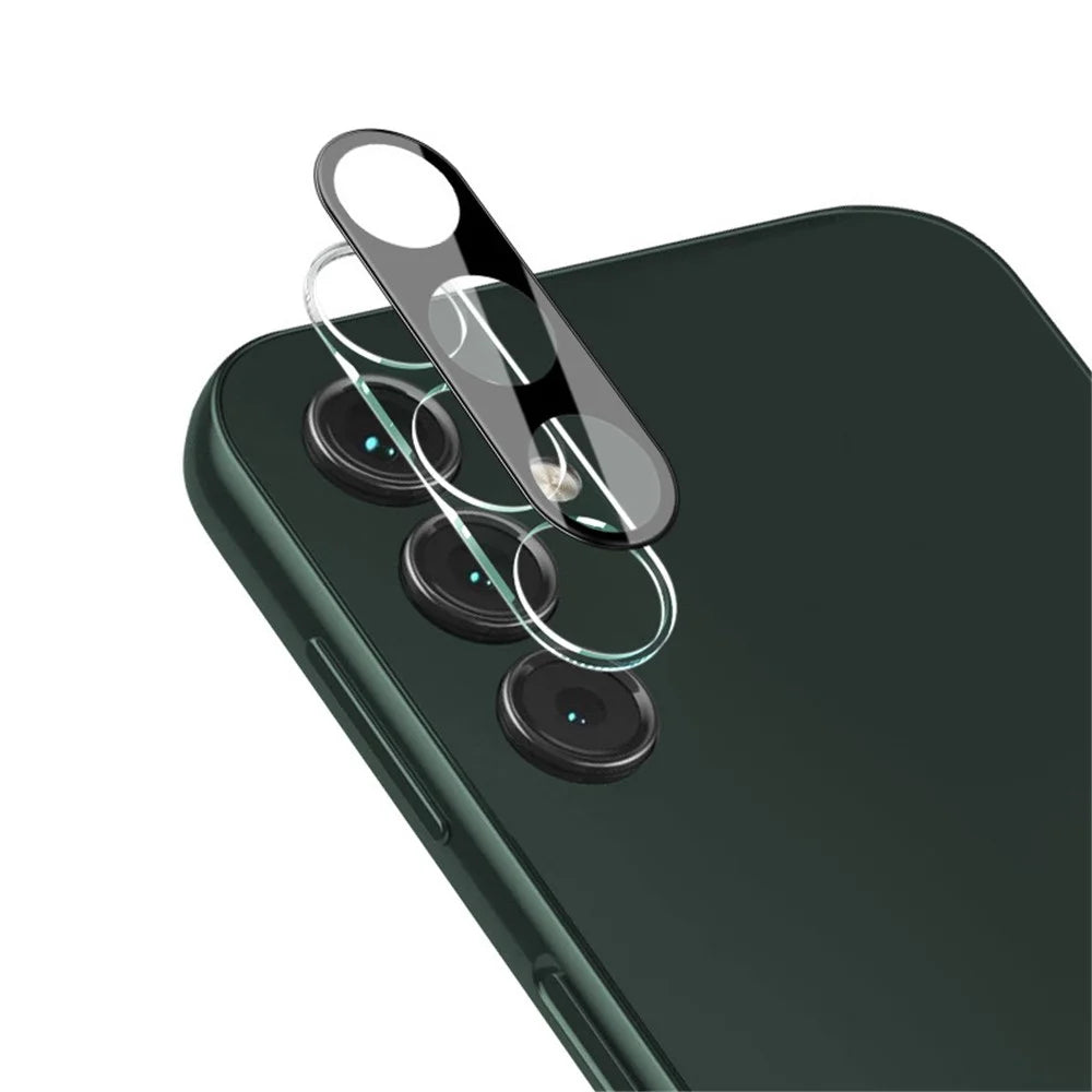 IMAK Camera Lens Protector for Samsung Galaxy A25 5G (Global) (161.0 x 76.5 x 8.3mm) Tempered Glass Lens Film+Acrylic Lens Cap (Black Version) - 1