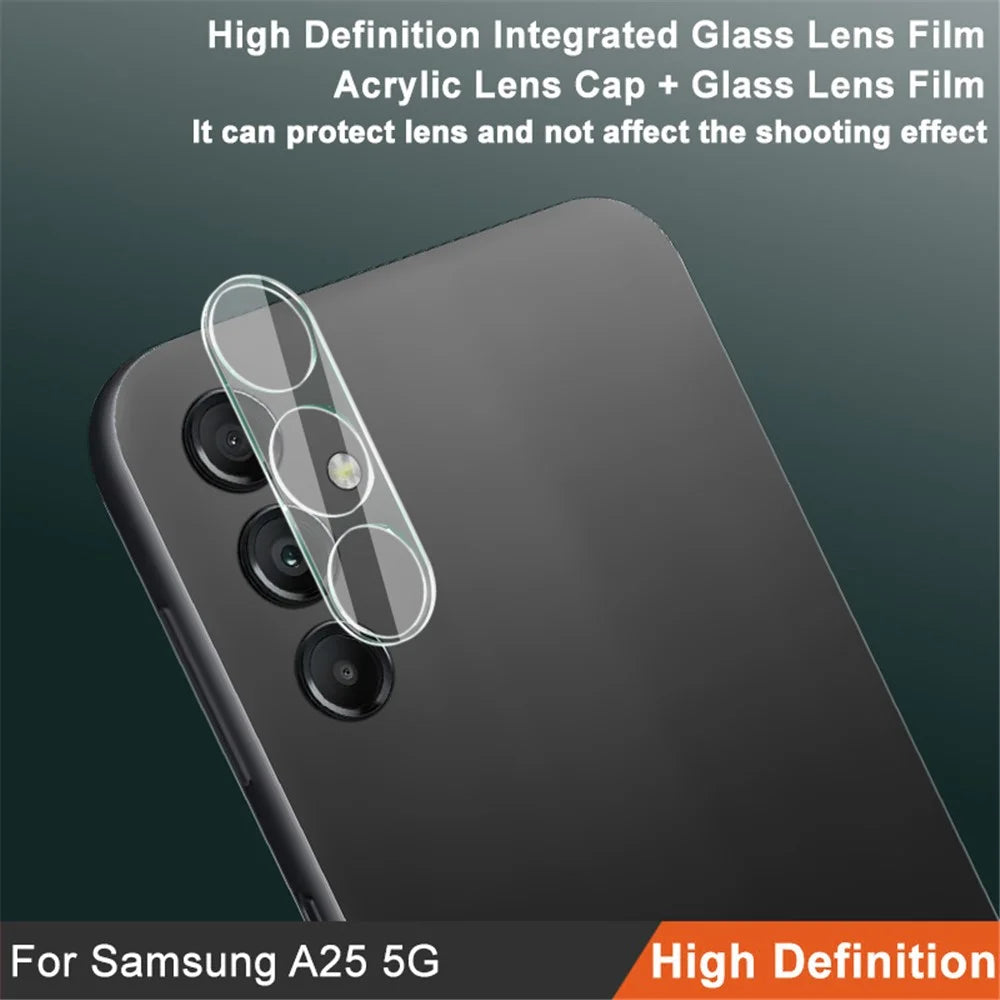IMAK Lens Protector for Samsung Galaxy A25 5G (Global) (161.0 x 76.5 x 8.3mm) Ultra Clear Integrated Tempered Glass Lens Film + Acrylic Lens Cap - 2