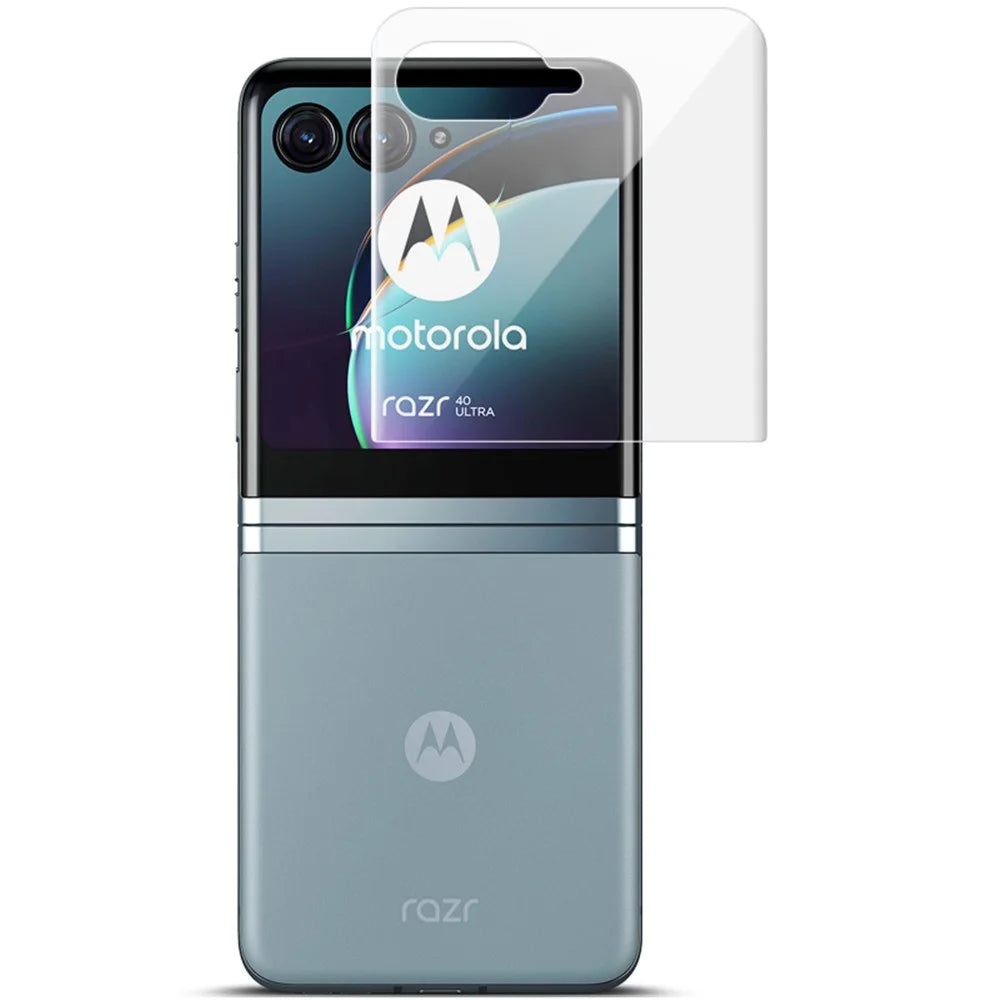 IMAK for Motorola Razr 40 Ultra 5G Hydrogel Protective Film III Full Coverage Soft TPU Clear Screen Film + Back Protector Anti-scratch Film - 4