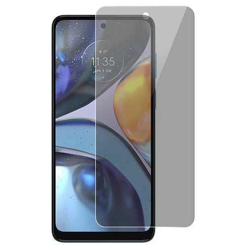 For Motorola Moto G22 Anti-spy Arc Edge Tempered Glass Film Phone Screen Protector (0.3mm Thickness) - 1