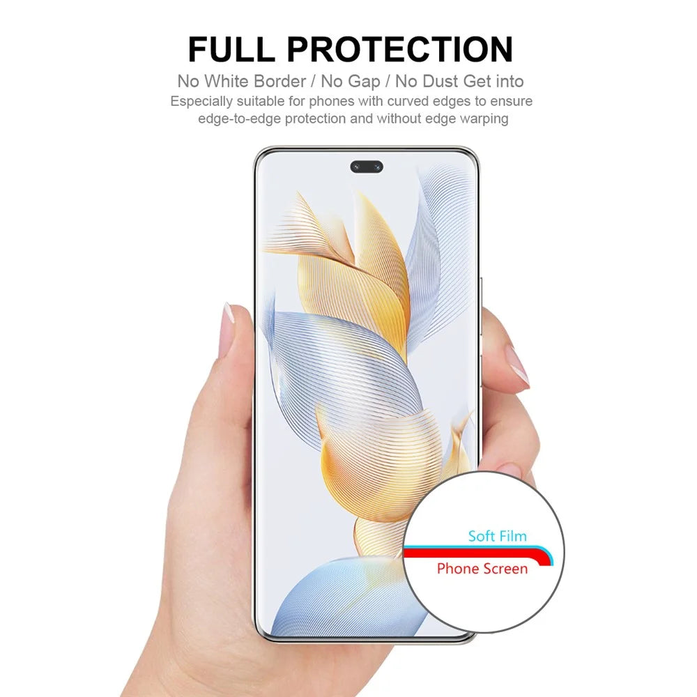 ENKAY HAT PRINCE 2PCS For Honor 90 Pro Full Screen Protector TPE+PET+TPU Hydrogel Film (Full Glue) - 4
