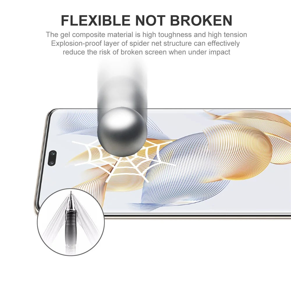 ENKAY HAT PRINCE 2PCS For Honor 90 Pro Full Screen Protector TPE+PET+TPU Hydrogel Film (Full Glue) - 5