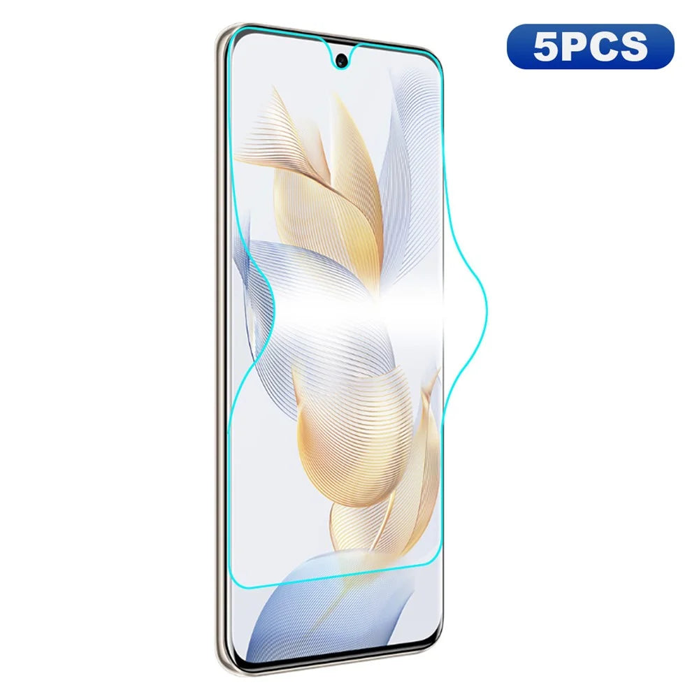 ENKAY HAT PRINCE 5PCS For Huawei P60 Pro / P60 / Honor 90 Anti-Fingerprint TPE+PET+TPU Full Screen Film Hydrogel Protector - 1