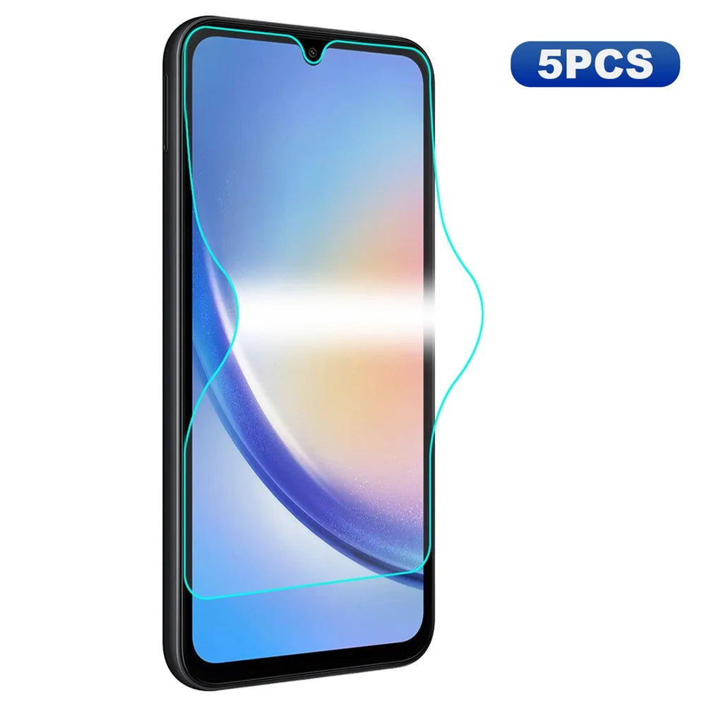 ENKAY HAT PRINCE 5PCS For Samsung Galaxy A34 5G / M34 5G / F34 5G Full Screen Protector TPE+PET+TPU Hydrogel Screen Film (Full Glue) - 1