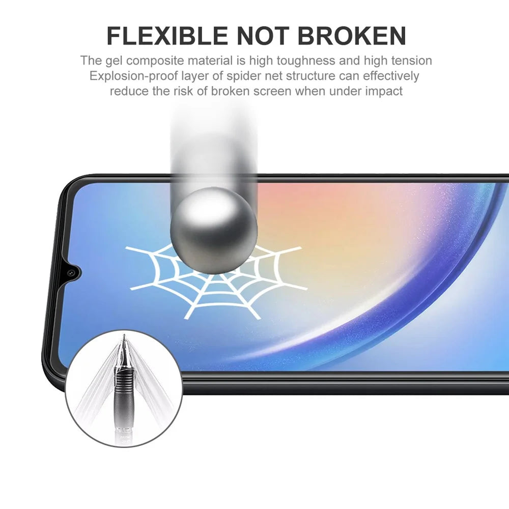 ENKAY HAT PRINCE For Samsung Galaxy A34 5G / M34 5G / F34 5G Clear Full Screen Cover Full Glue TPE+PET+TPU Hydrogel Protector - 5