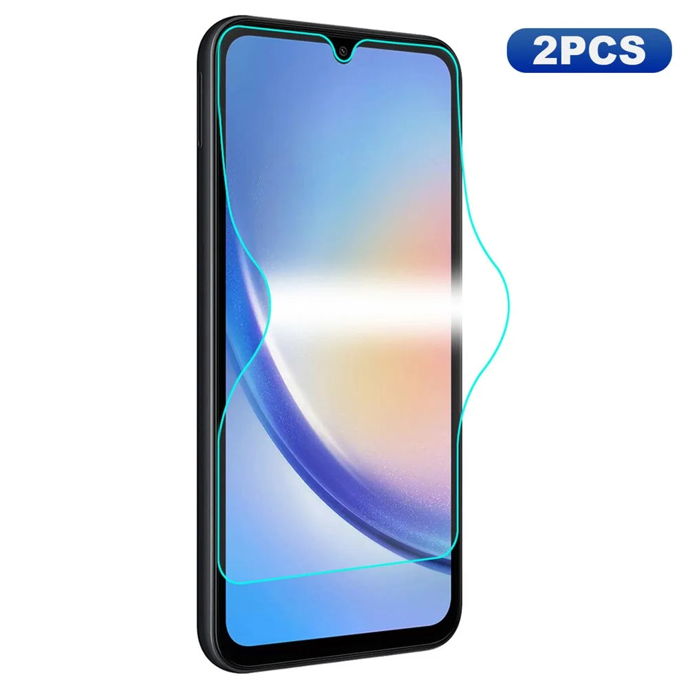 ENKAY HAT PRINCE 2PCS For Samsung Galaxy A34 5G / M34 5G / F34 5G Anti-dust TPE+PET+TPU Hydrogel Film Full Screen Protector (Full Glue) - 1