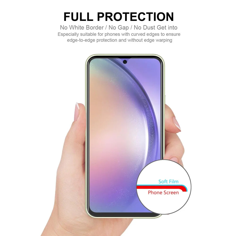 ENKAY HAT PRINCE 5PCS For Samsung Galaxy A54 5G Full Glue TPE+PET+TPU Hydrogel Protector Full Covering Screen Film - 4