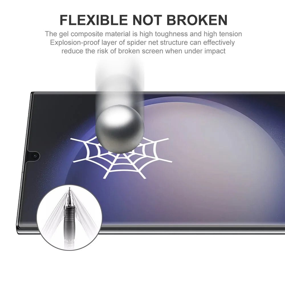 ENKAY HAT PRINCE 2PCS For Samsung Galaxy S23 Ultra Screen Protector TPE+PET+TPU Complete Cover Hydrogel Film (Full Glue) - 5