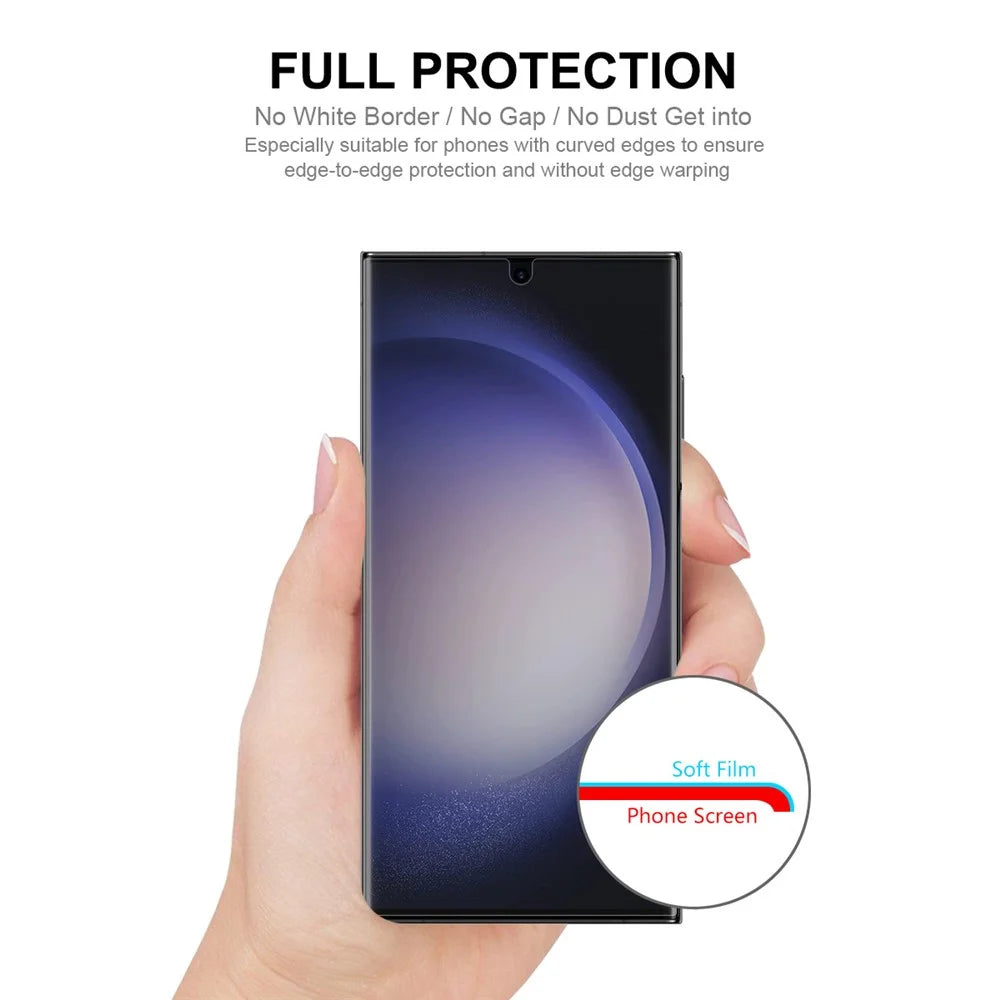 ENKAY HAT PRINCE 5PCS For Samsung Galaxy S23 Ultra Full Protection Screen Film TPE+PET+TPU Hydrogel Protector - 4