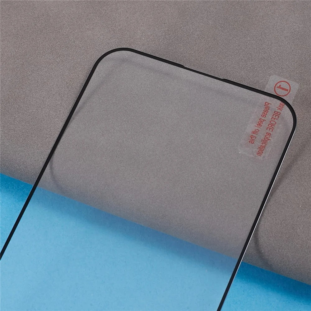 For iPhone 15 Pro Max Silk Printing Full Glue Full Screen Protector High Aluminium-silicon Glass Anti-static Film - 4