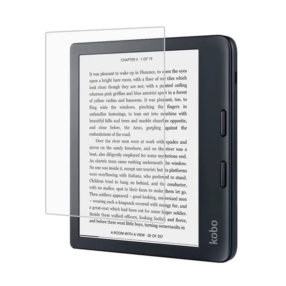 0.3mm Arc Edge Screen Protector for Kobo Libra 2 , Tempered Glass HD Clear E-Reader Screen Film - 1