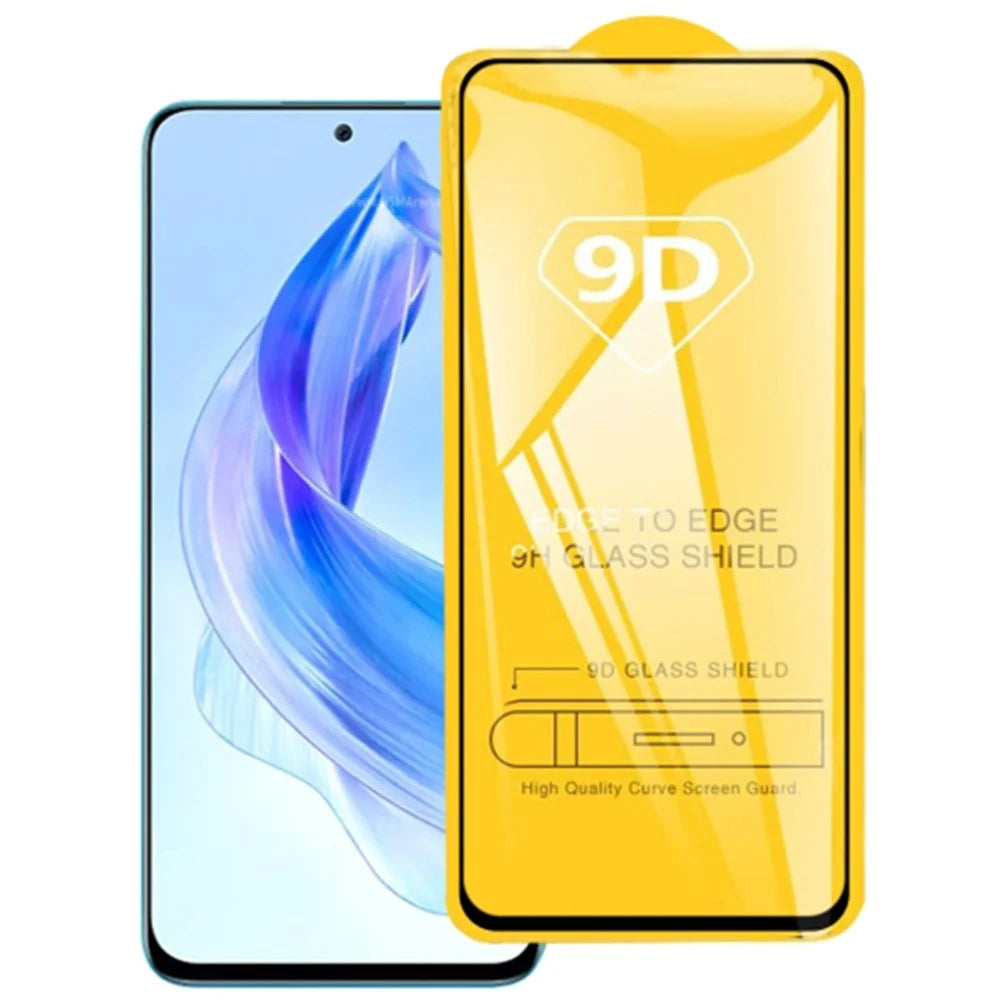 Full Screen Protector for Honor 90 Lite 5G / X50i 5G , 9D Tempered Glass Side Glue Silk Printing Phone Screen Film - 1