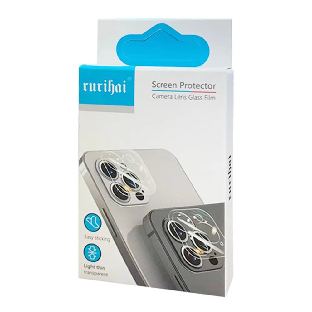 RURIHAI For iPhone 15 / 15 Plus 3D Camera Lens Protector High Aluminum-silicon Glass HD Clear Rear Lens Film - 5