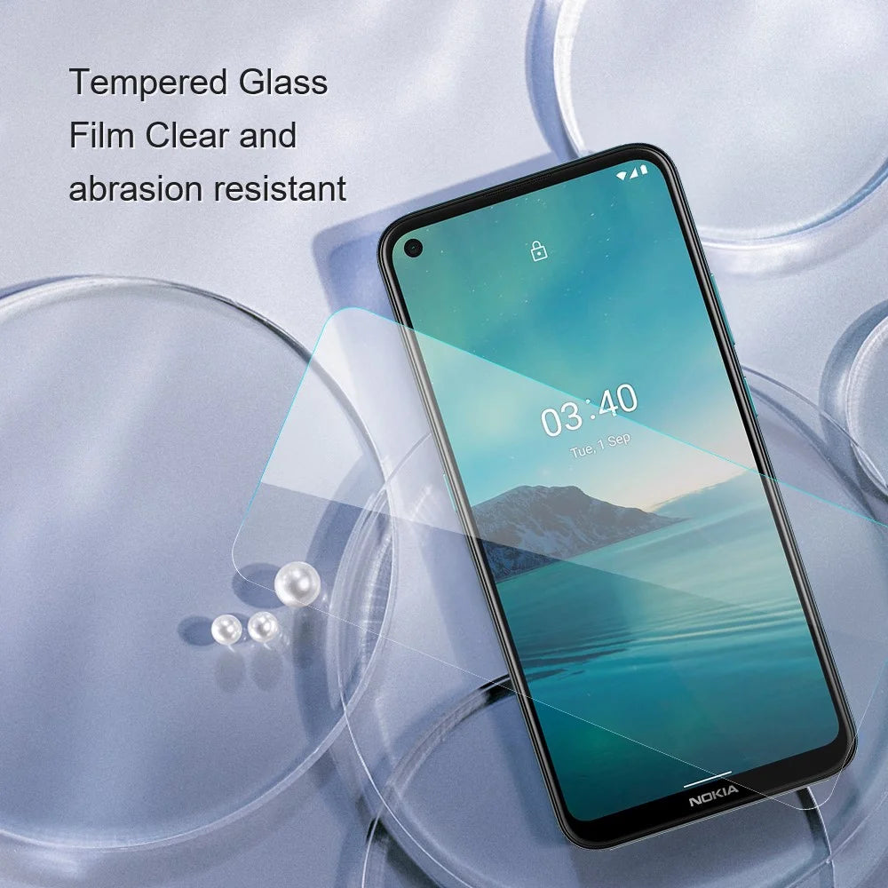 AMORUS Anti-explosion Screen Protector for Nokia G42 , 2.5D Arc Edge High Aluminum-silicon Glass Film - 6