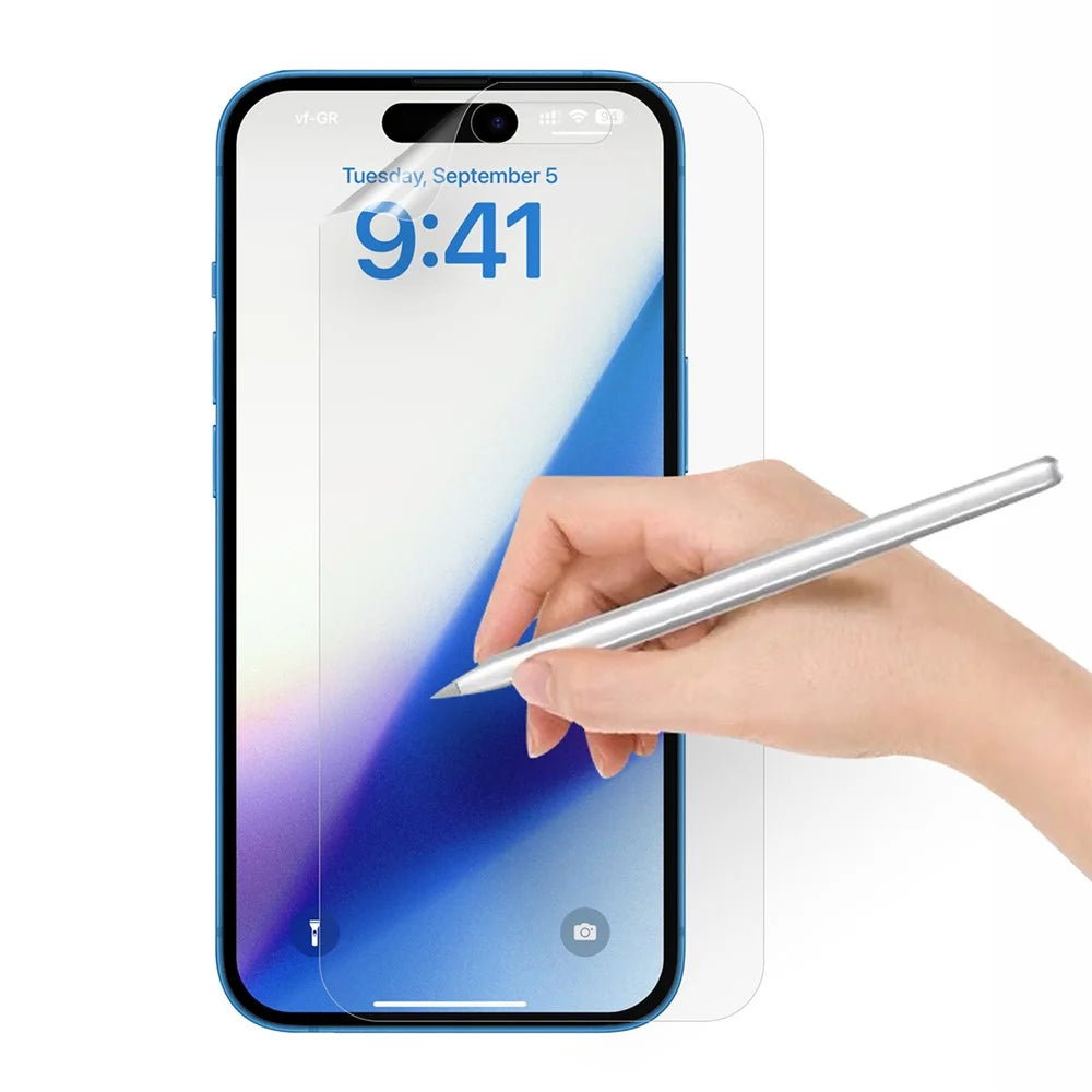 For iPhone 15 Pro / 15 Paper-like Screen Protector Sensitive Touch Ultra Clear Soft PET Screen Film - 1