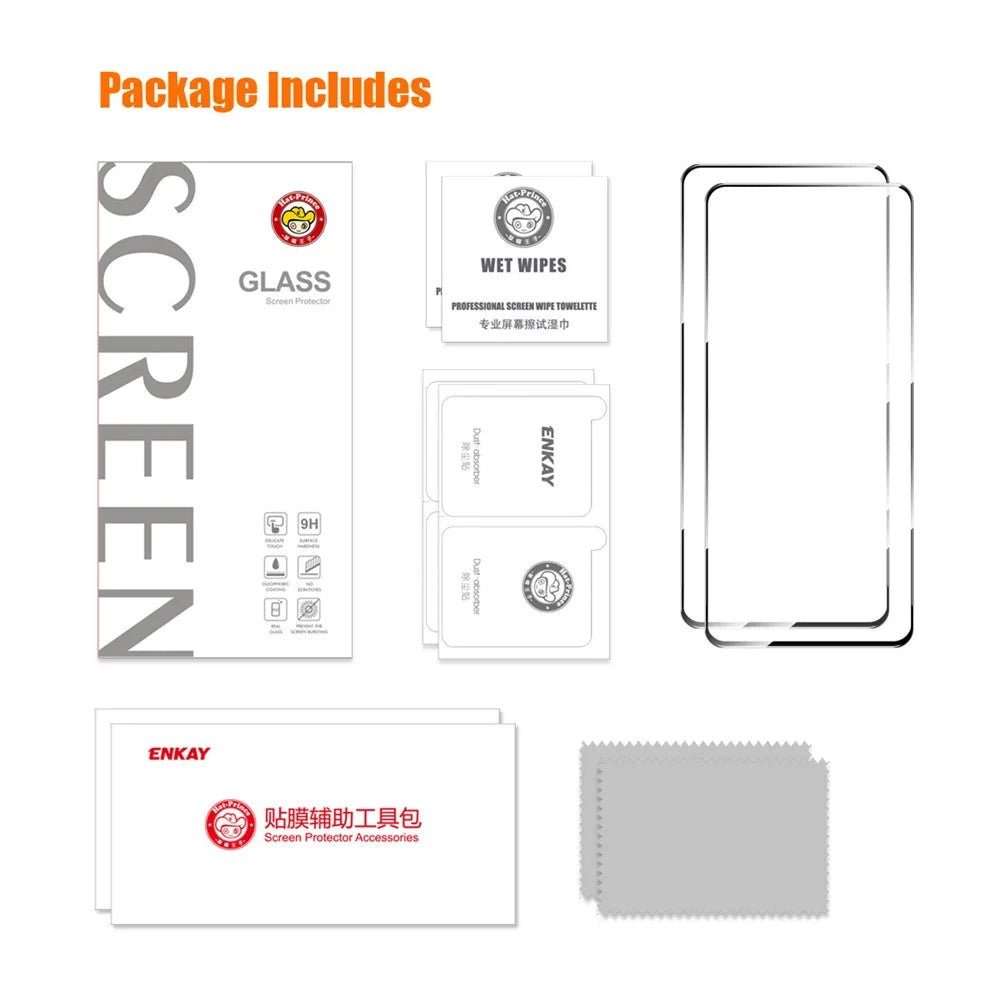 ENKAY HAT PRINCE 2Pcs Screen Protector for Honor Play7T Pro 5G / X50i 5G / 90 Lite 5G / X40i 5G , Silk Printing 0.26mm 2.5D 9H High Aluminium-silicon Glass Film - 7