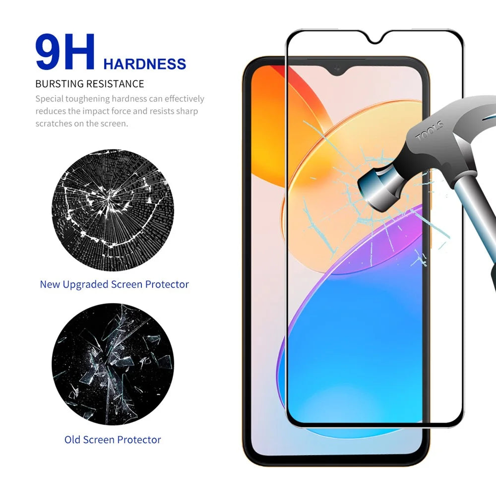 ENKAY HAT PRINCE 5Pcs Screen Protector for Honor 70 Lite 5G / X5 4G / X6 4G High Aluminium-silicon Glass 0.26mm 9H 2.5D Silk Printing Film - 3