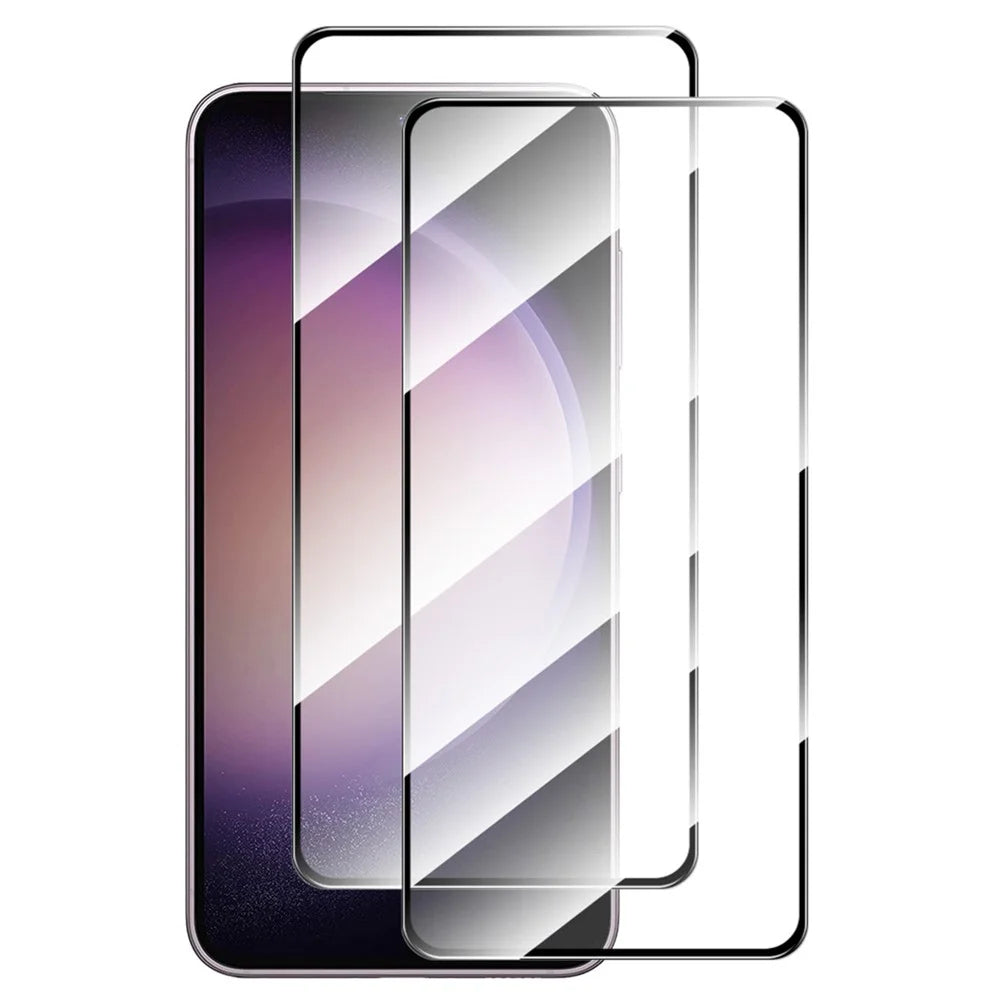 ENKAY HAT PRINCE 2Pcs For Samsung Galaxy S23 FE Full Cover Screen Protector Silk Printing 9H 2.5D High Aluminium-silicon Glass 0.26mm Film - 1