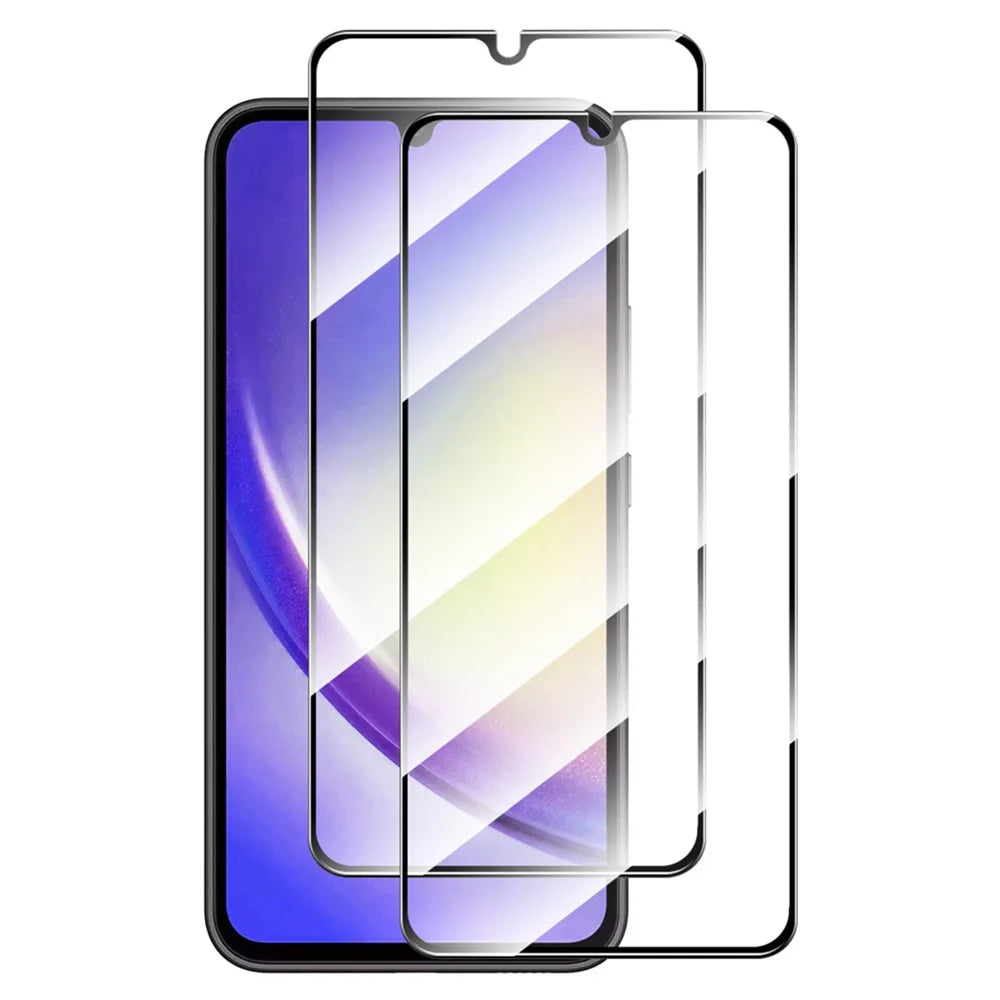 ENKAY HAT PRINCE 2Pcs for Samsung Galaxy A24 4G (162.1 x 77.6 x 8.3mm) Silk Printing 2.5D High Aluminium-silicon Glass Screen Protector - 1