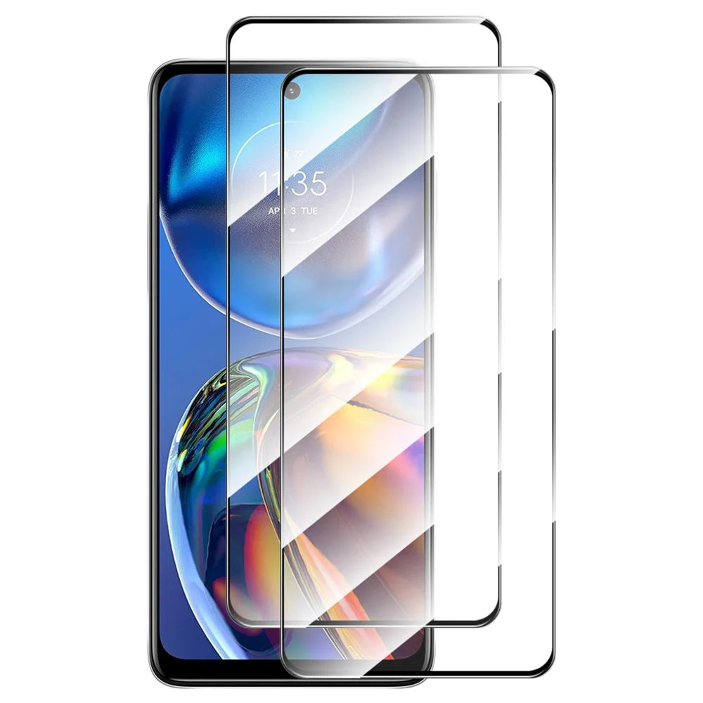 ENKAY HAT PRINCE 2Pcs Silk Printing HD Film for Motorola Moto E32 4G 2.5D 0.26mm High Aluminium-silicon Glass Screen Protector - 1