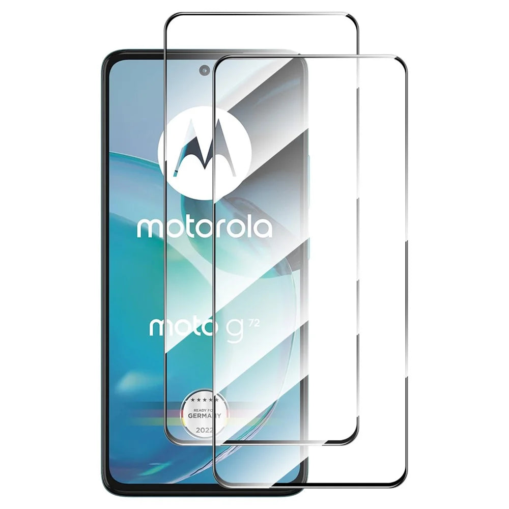 ENKAY HAT PRINCE 2Pcs for Motorola Moto G72 4G / G71s 5G 9H Anti-scratch Film 2.5D 0.26mm High Aluminium-silicon Glass Screen Protector - 1