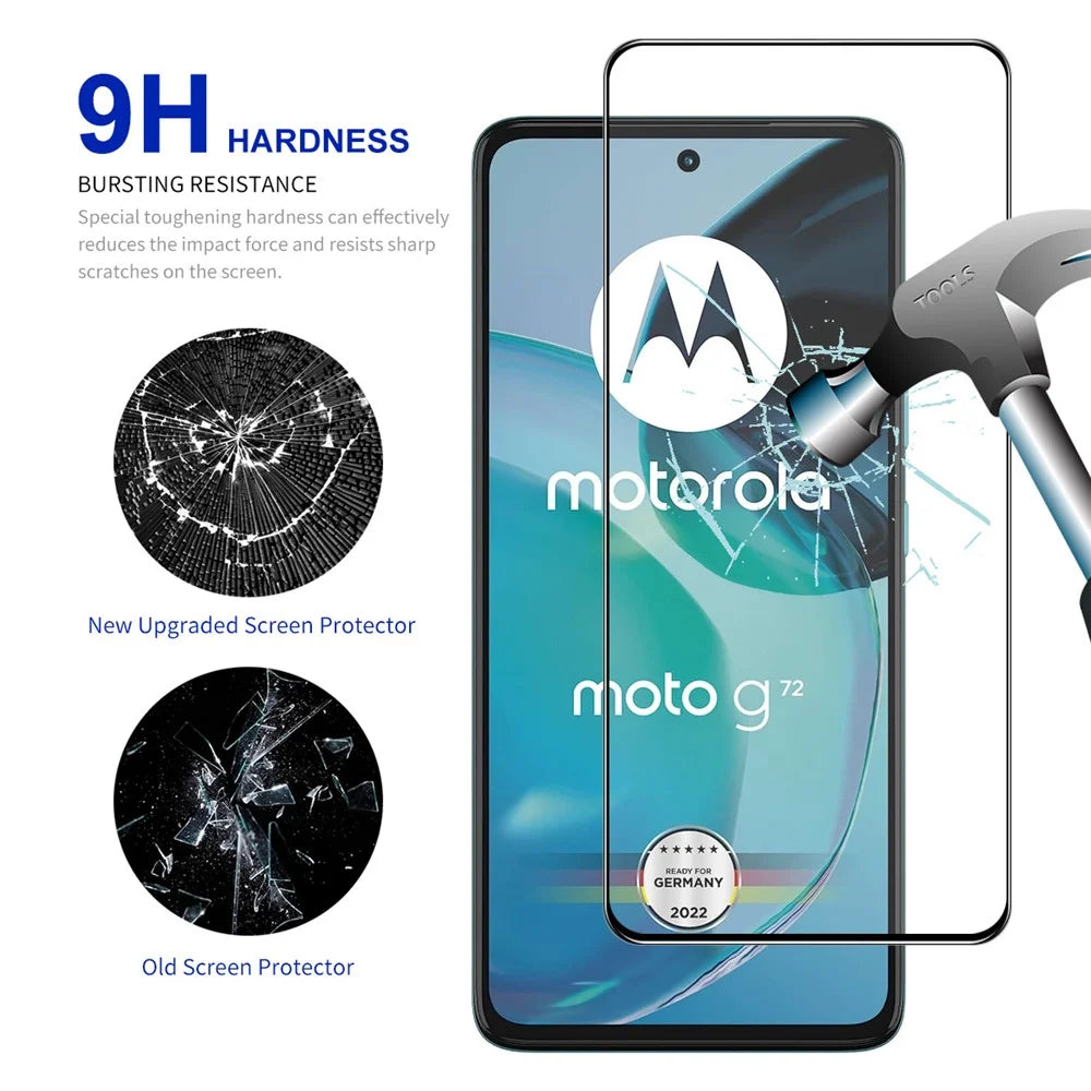 ENKAY HAT PRINCE 2Pcs for Motorola Moto G72 4G / G71s 5G 9H Anti-scratch Film 2.5D 0.26mm High Aluminium-silicon Glass Screen Protector - 3