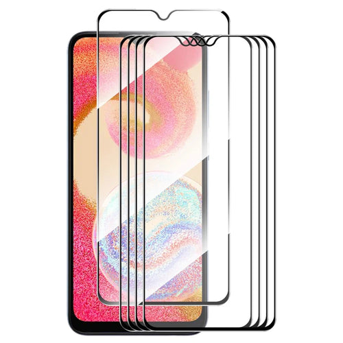 ENKAY HAT PRINCE 5Pcs for Samsung Galaxy A04e 4G / F04 4G / M04 4G Silk Printing Film 2.5D High Aluminium-silicon Glass Screen Protector - 1