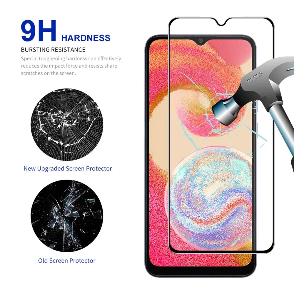 ENKAY HAT PRINCE For Samsung Galaxy A04e 4G / F04 4G / M04 4G 9H Screen Protector Silk Printing 2.5D High Aluminium-silicon Glass Film - 3