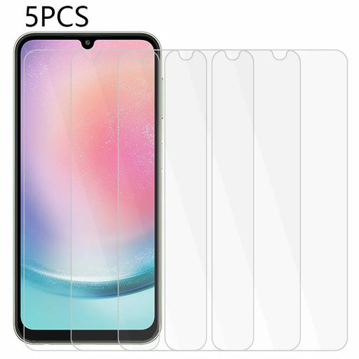 5PCS Tempered Glass Film for Samsung Galaxy A25 5G (Global) (161.0 x 76.5 x 8.3mm) , Explosion-proof Phone Screen Protector - 1