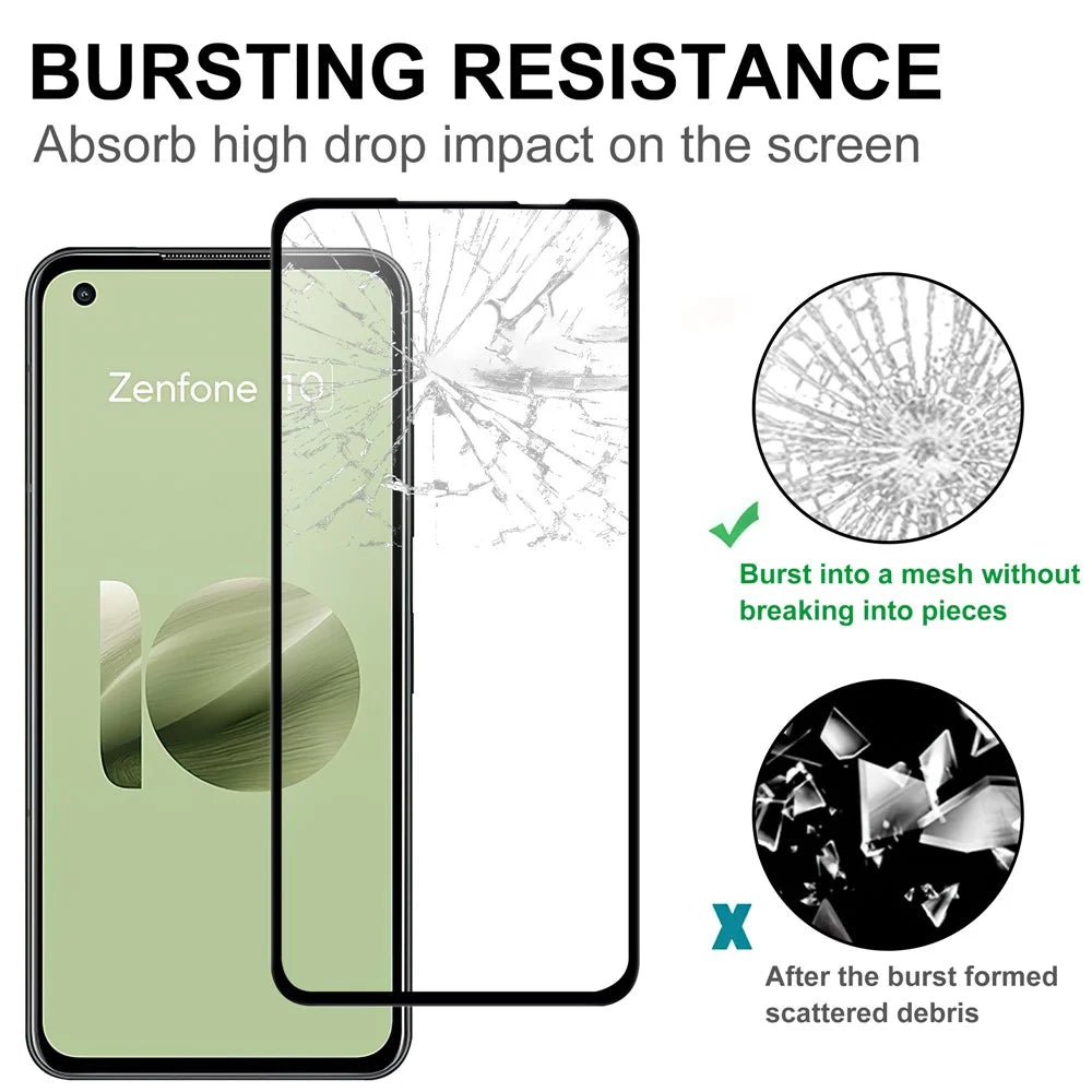 For Asus Zenfone 10 5G Full Glue HD Clear Phone Screen Protector Black Edge AGC Glass Screen Covering Film - 4