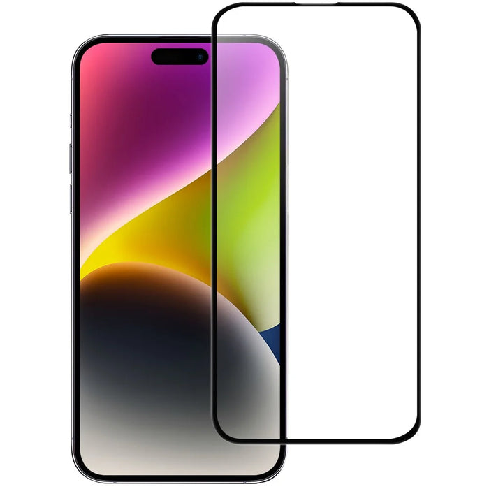 For iPhone 15 Pro Max Cell Phone Screen Protector Full Glue AGC Glass Screen Covering Film with Black Edge - 1