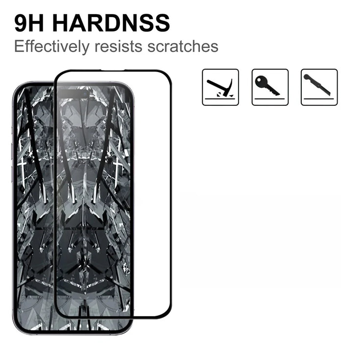 For iPhone 15 Pro Max Cell Phone Screen Protector Full Glue AGC Glass Screen Covering Film with Black Edge - 3