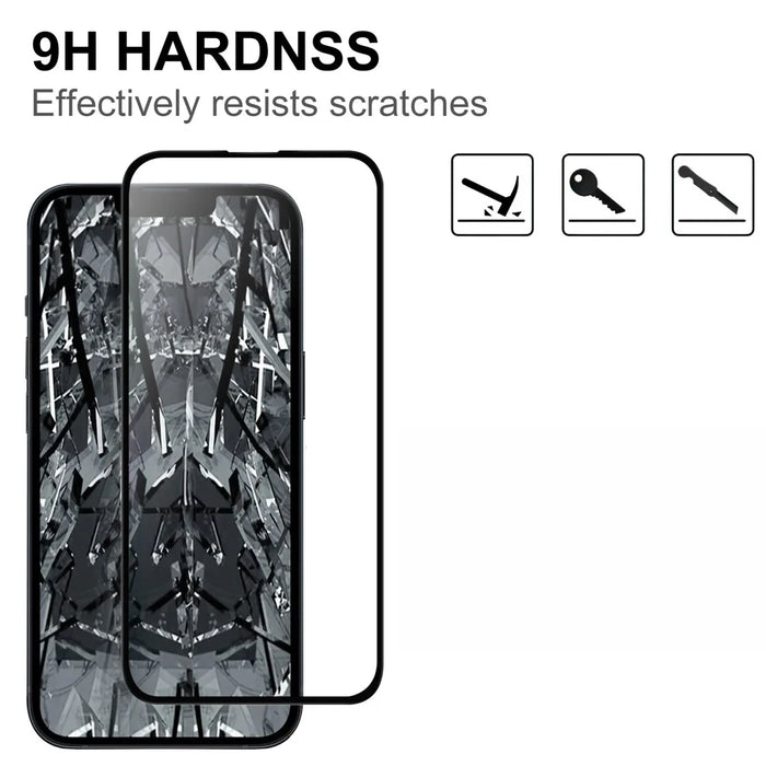 For iPhone 15 Anti-Scratch Phone Screen Film Black Edge Full Glue AGC Glass Screen Covering Protector - 3