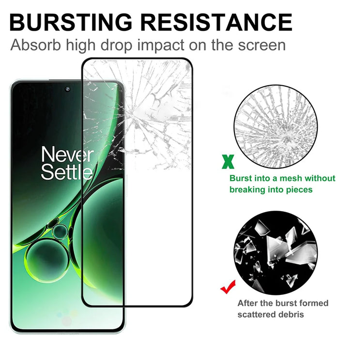 For OnePlus Nord 3 5G Super Clear Cell Phone Screen Protector Black Edge Full Glue AGC Glass Screen Covering Film - 4