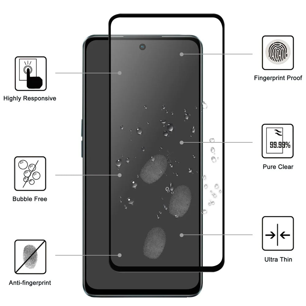 For Oppo K11x 5G High Sensitivity Phone Screen Protector Black Edge Full Glue AGC Glass Screen Film Guard - 2