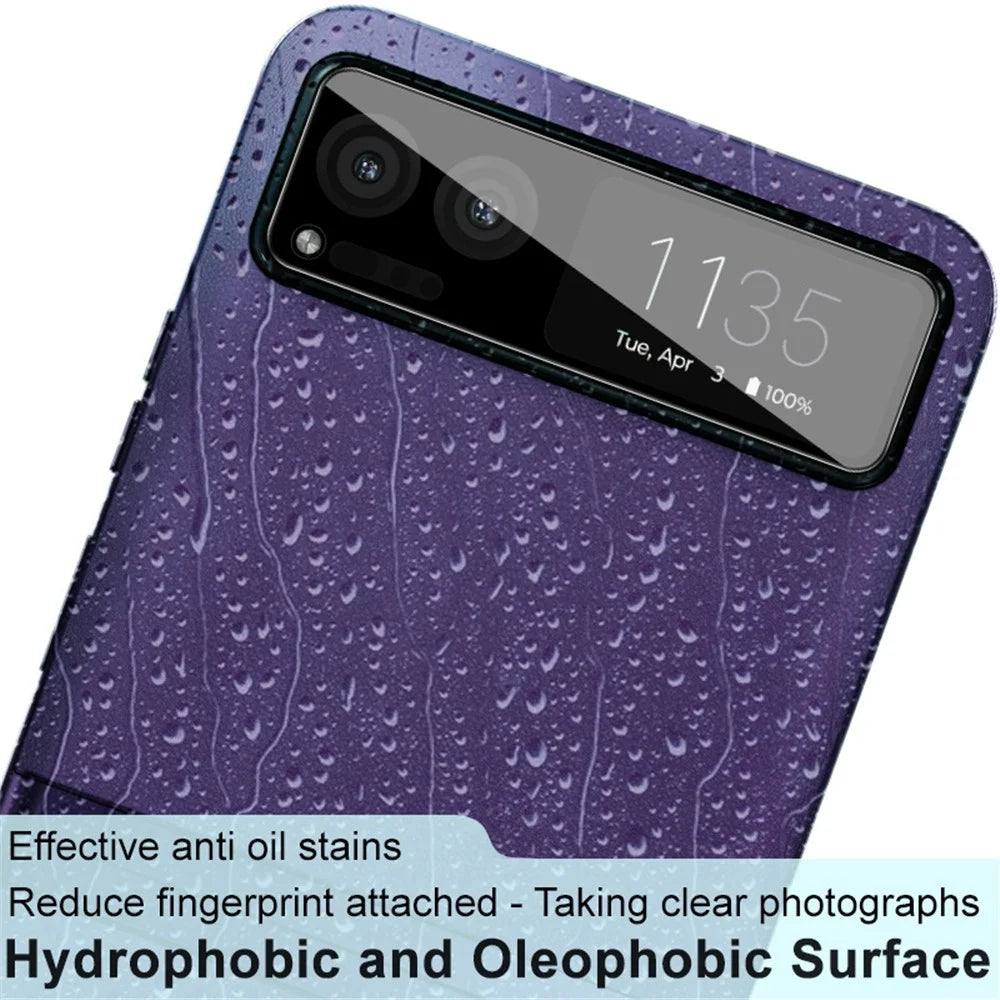 IMAK for Motorola Razr 40 5G Camera Lens Protector Anti-Scratch Tempered Glass Rear Lens Film (Black Version) - 4