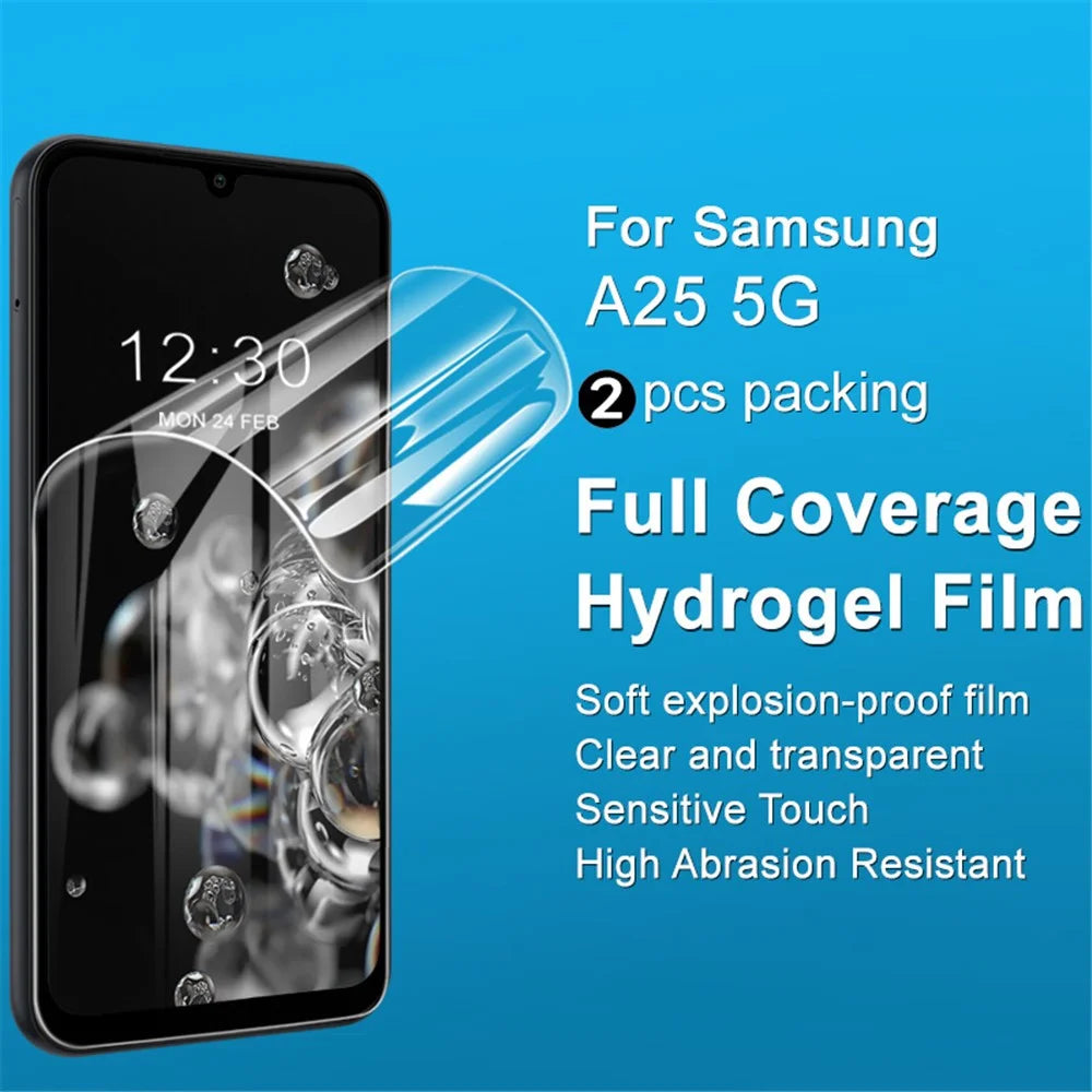 IMAK 2Pcs / Set Hydrogel Film III for Samsung Galaxy A25 5G (Global) (161.0 x 76.5 x 8.3mm) TPU Screen Protector Anti-scratch Screen Film - 3