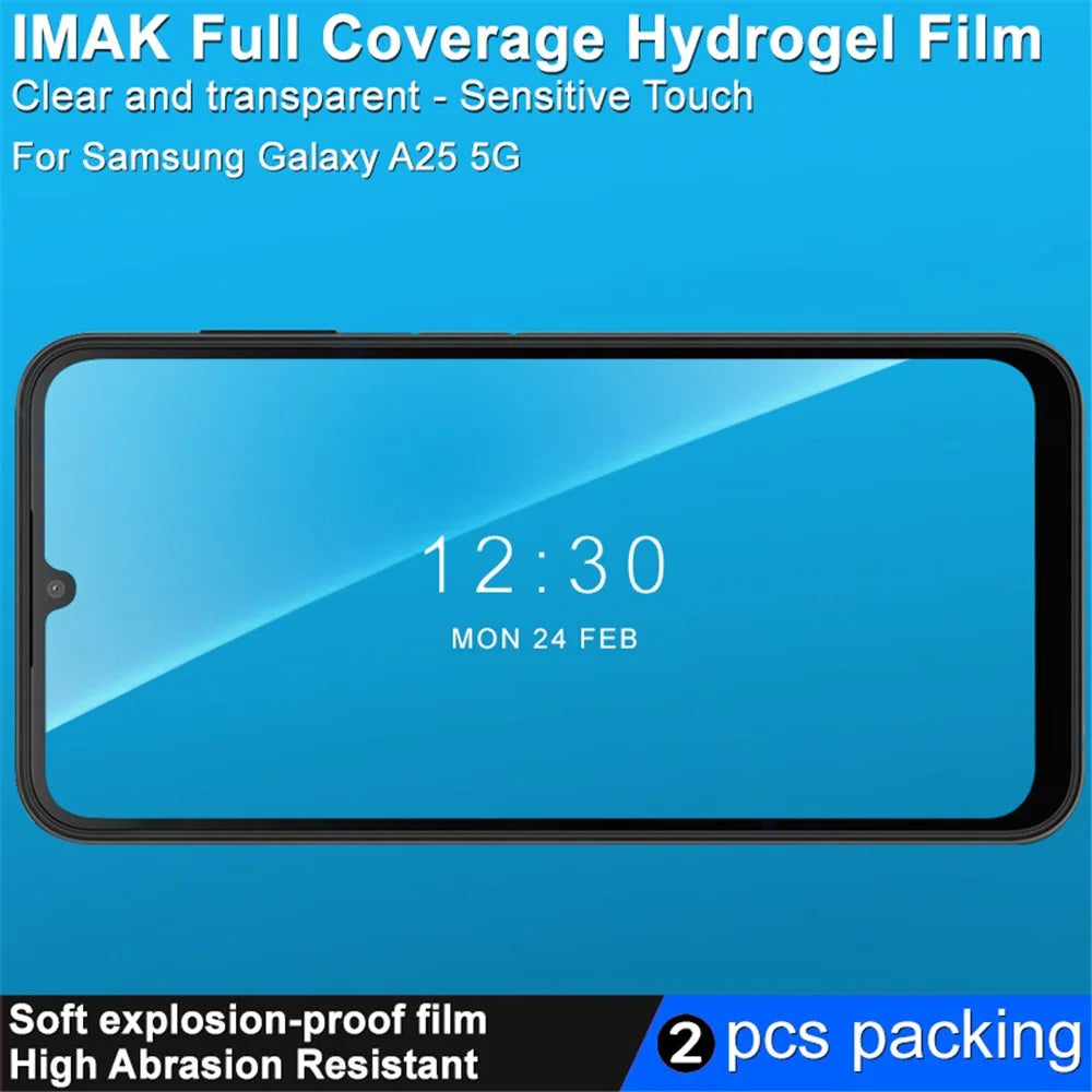 IMAK 2Pcs / Set Hydrogel Film III for Samsung Galaxy A25 5G (Global) (161.0 x 76.5 x 8.3mm) TPU Screen Protector Anti-scratch Screen Film - 4