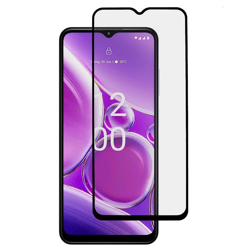 Full Glue Phone Full Screen Protector for Nokia G42 , Electroplated Silk Printing HD Tempered Glass Film - 1